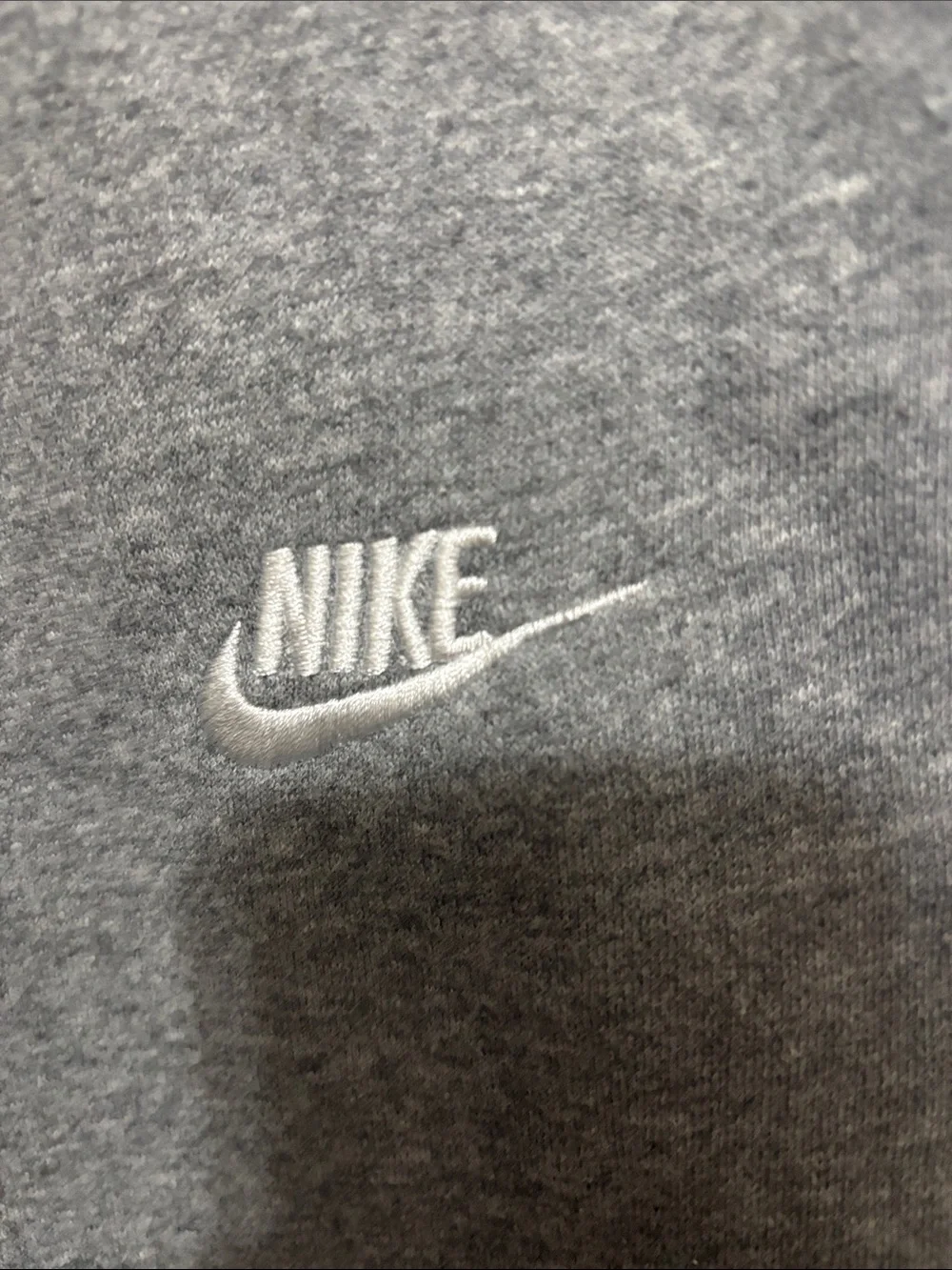 Nike Kids Gray Fleece Joggers with White Logo